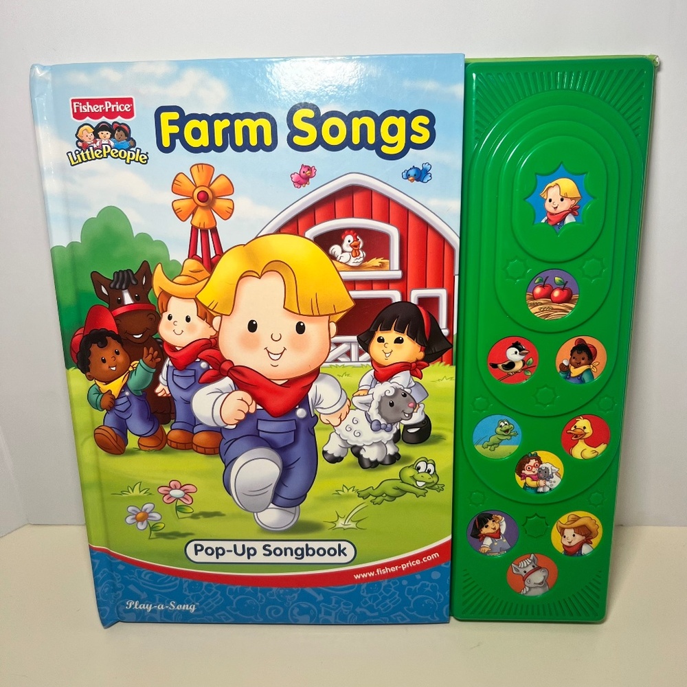 Vintage Fisher Price Little people Farm Pop Up Book With Sounds WORKING Eddie